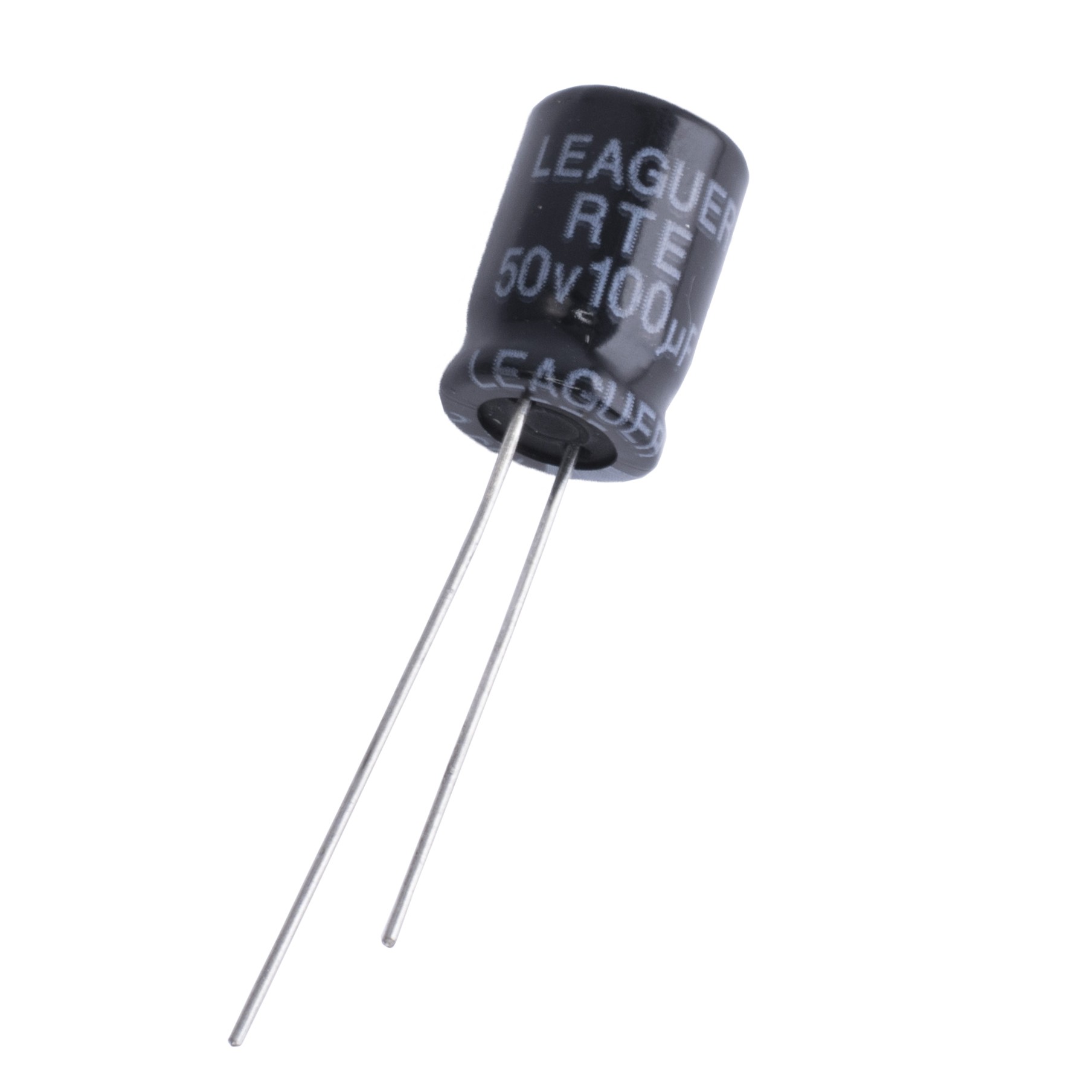 100uF 50V RTE 8x12mm (low esr) (RTE1H101M0812-LEAGUER) (электролитический конденсатор низкоимпедансный)