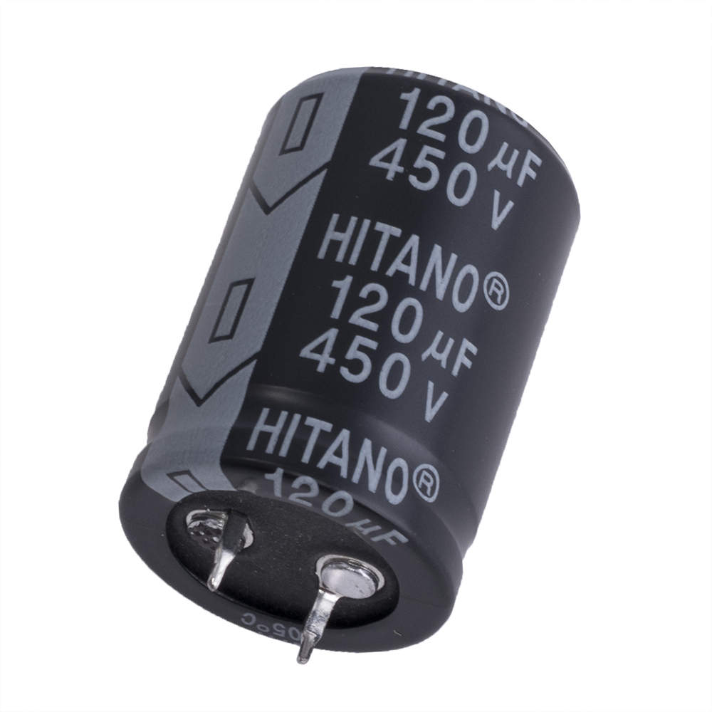 120uF 450V EHP 25x35mm (EHP121M2WBB-Hitano) (электролитический конденсатор)