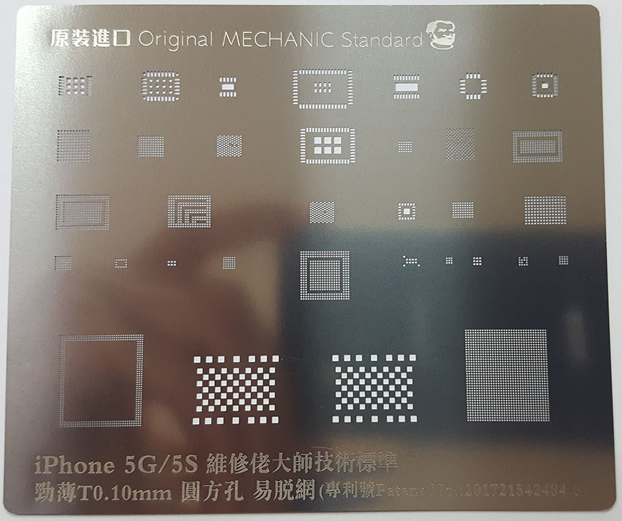 Трафарет S20 для чипов iPhone 5G/5S (Mechanic)