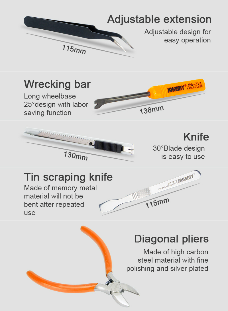 Набір (47в1) з інструментами (JM-8146 – Jakemy)