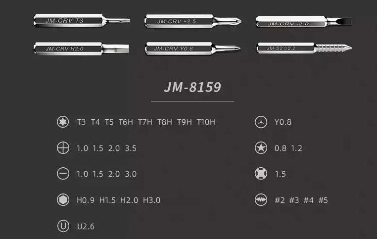 Набір (34в1) викрутка з бітами (JM-8159 – Jakemy)