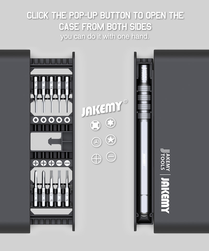 Набір (21в1) викрутка з бітами (JM-8170 – Jakemy)