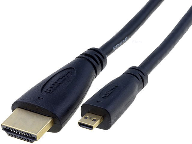 Кабель HDMI 1.4, вилка micro HDMI, вилка HDMI, 1м, черный (CG588-010-PB)