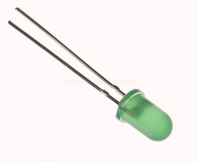 Светодиод 5мм зеленый 572нм, 120° (500G1D-YETDA)