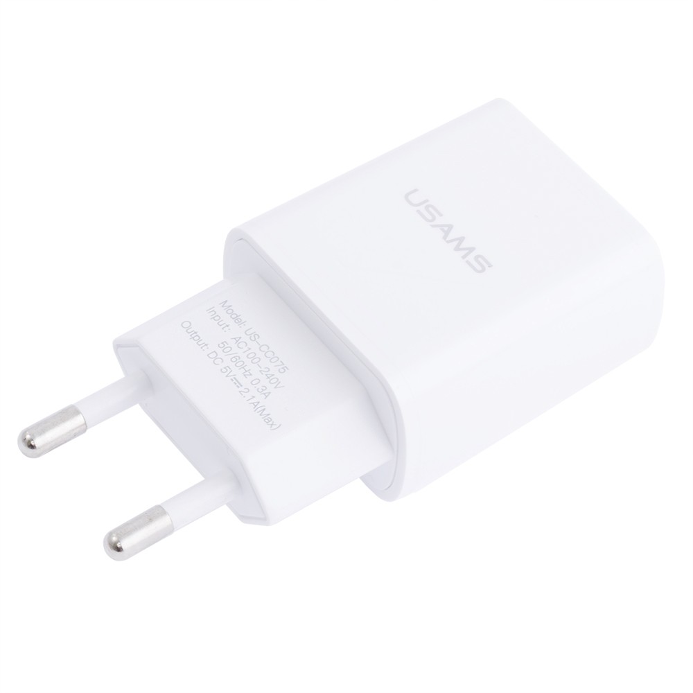 арядний пристрій US-CC075 T18 Single USB (USAMS) білий. Уцінка:выдкрита, пошкоджена упаковка.