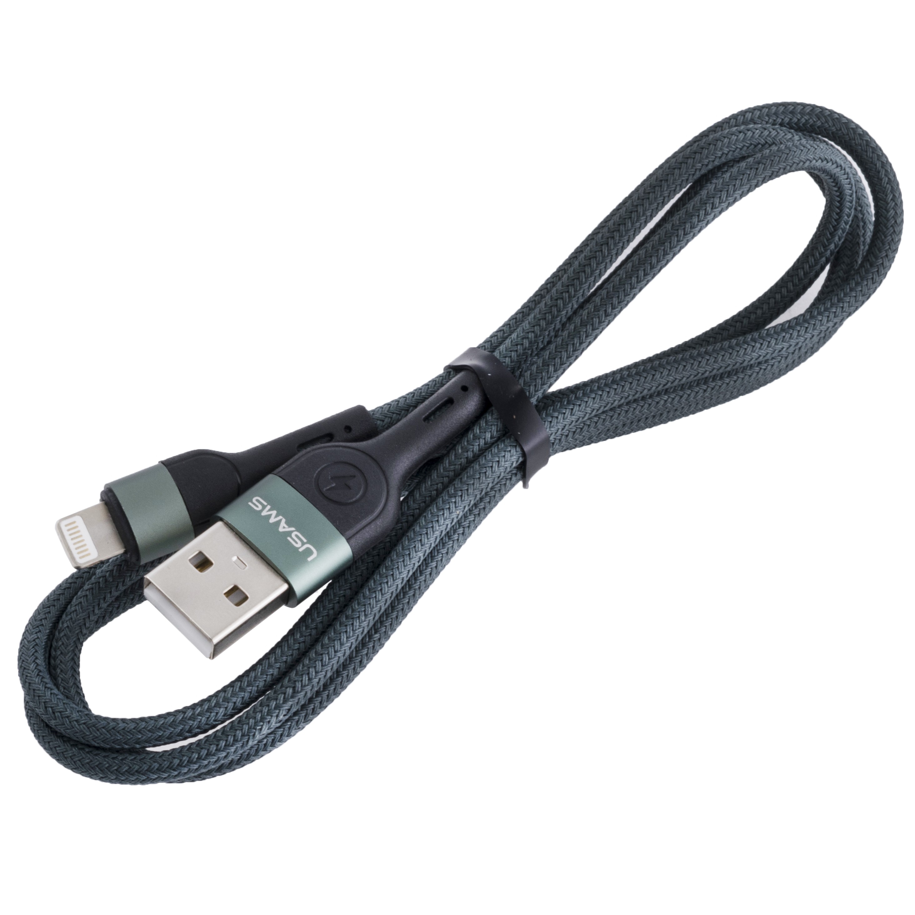 Кабель USB US-SJ448 U55 (USAMS) Lightning Aluminum Alloy Braided Data Cable (USAMS) 1м зеленый