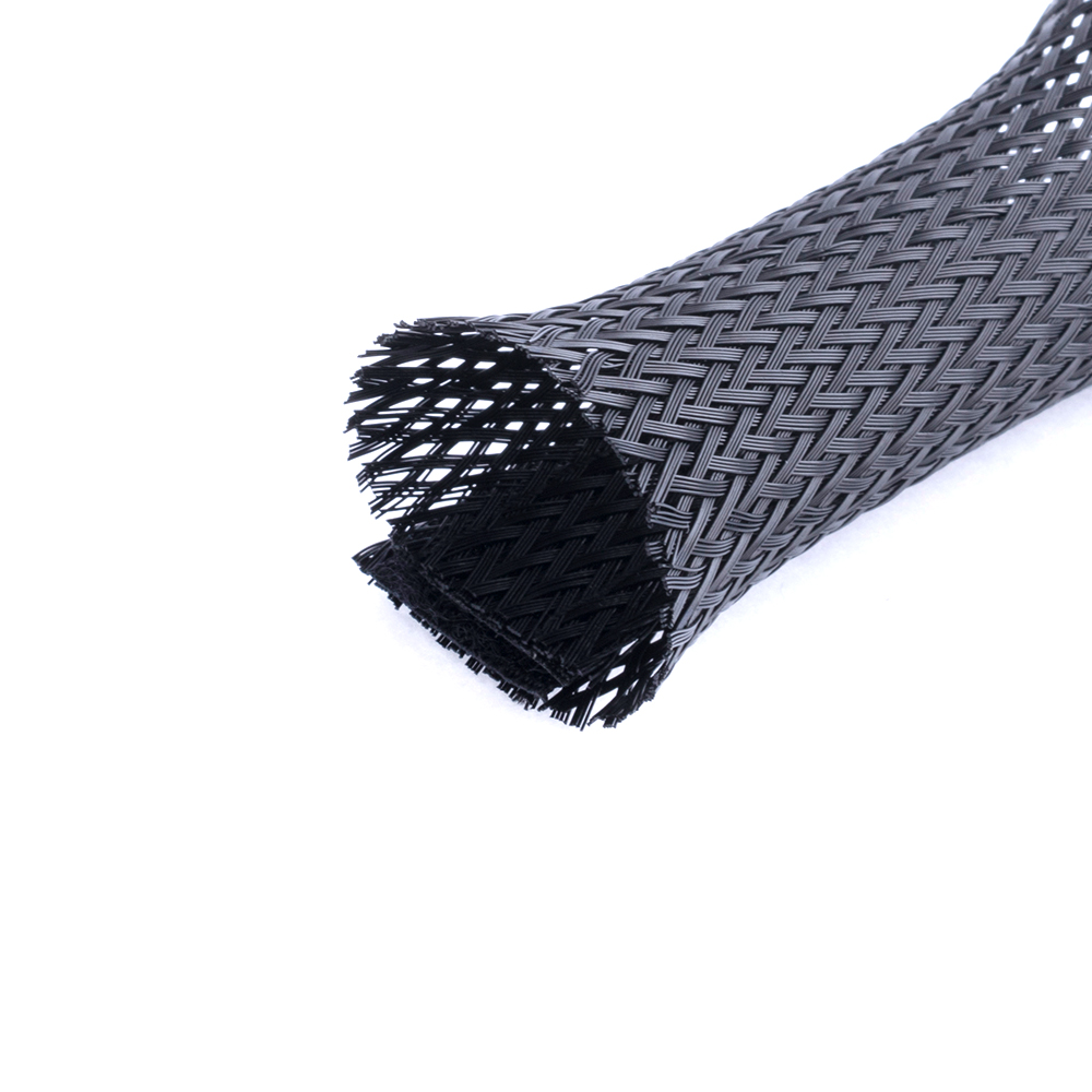 ПЭТ рукав для кабеля с застёжкой чёрный Velcro 20мм (SB-ES-SC-020)